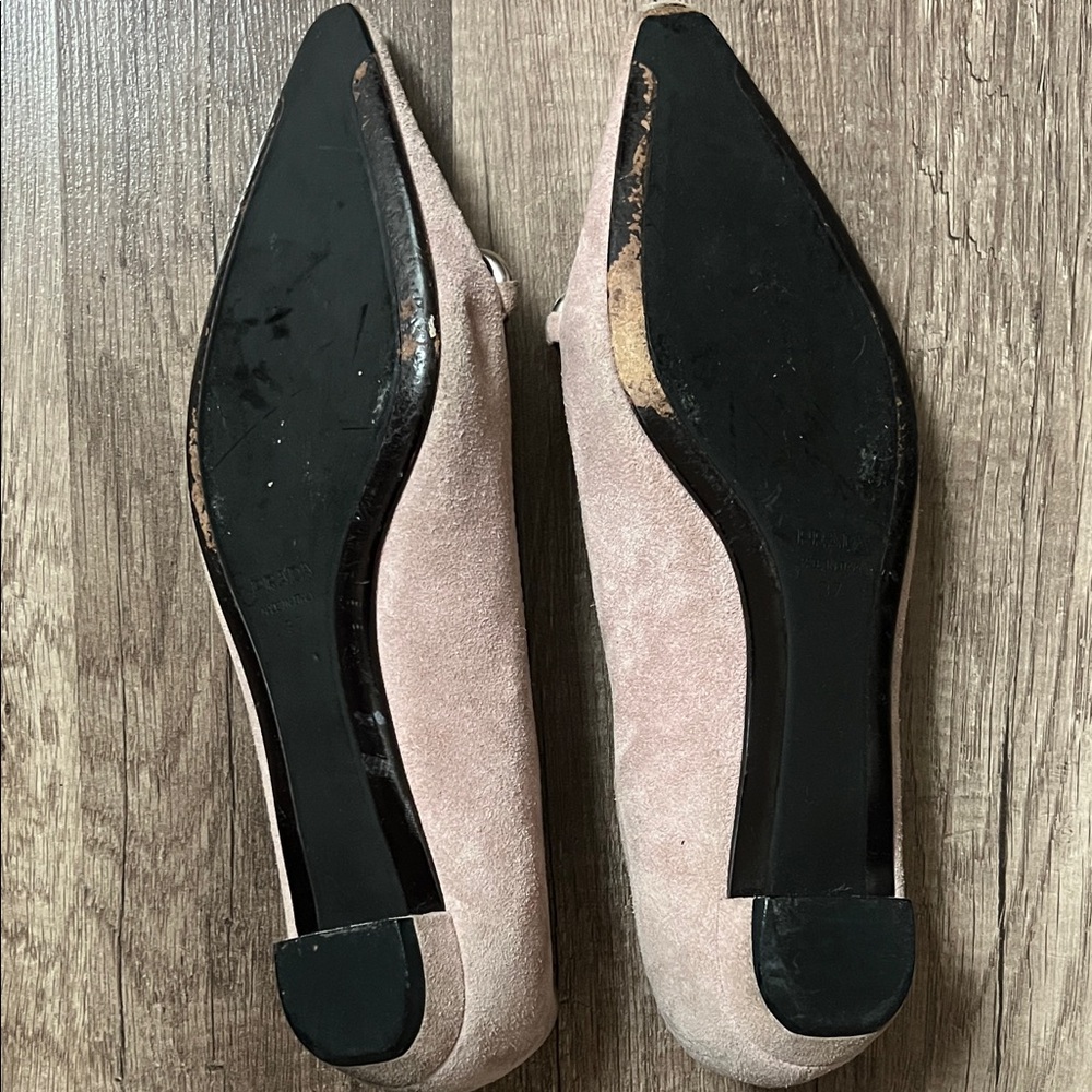 Prada Women's Beige Suede Loafers pre loved - Picture 5 of 7